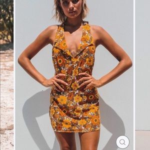 HerPony MARGAUX HALTER DRESS WITH COLLAR